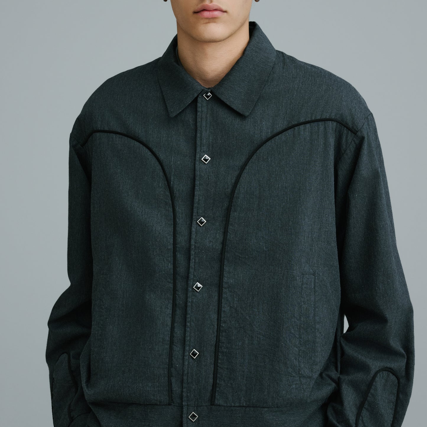 COTTON/SILK NEL WESTERN JACKET 15854