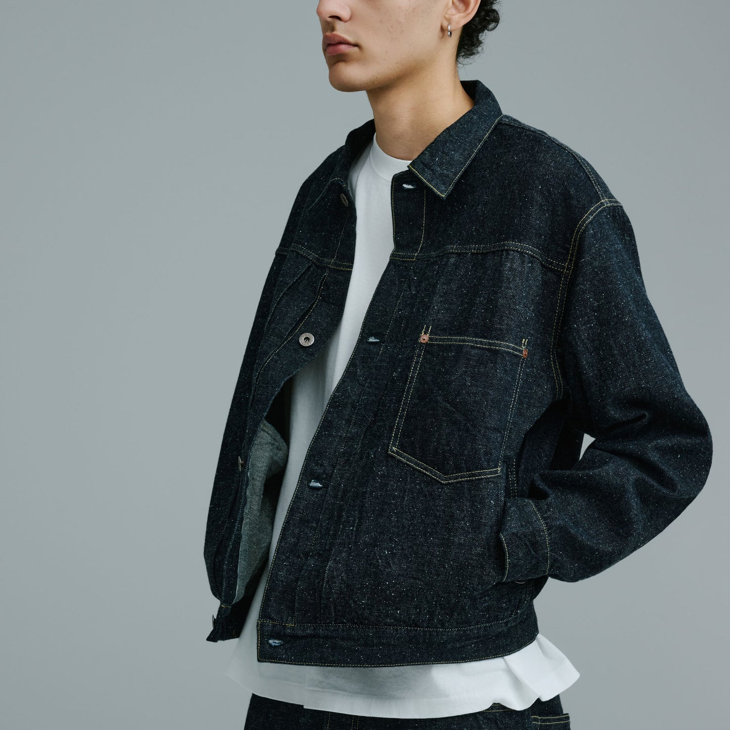 RECYCLED WASTE SUVIN COTTON YARN 11.5oz DENIM BLOUSE WWⅡ MODEL 15860