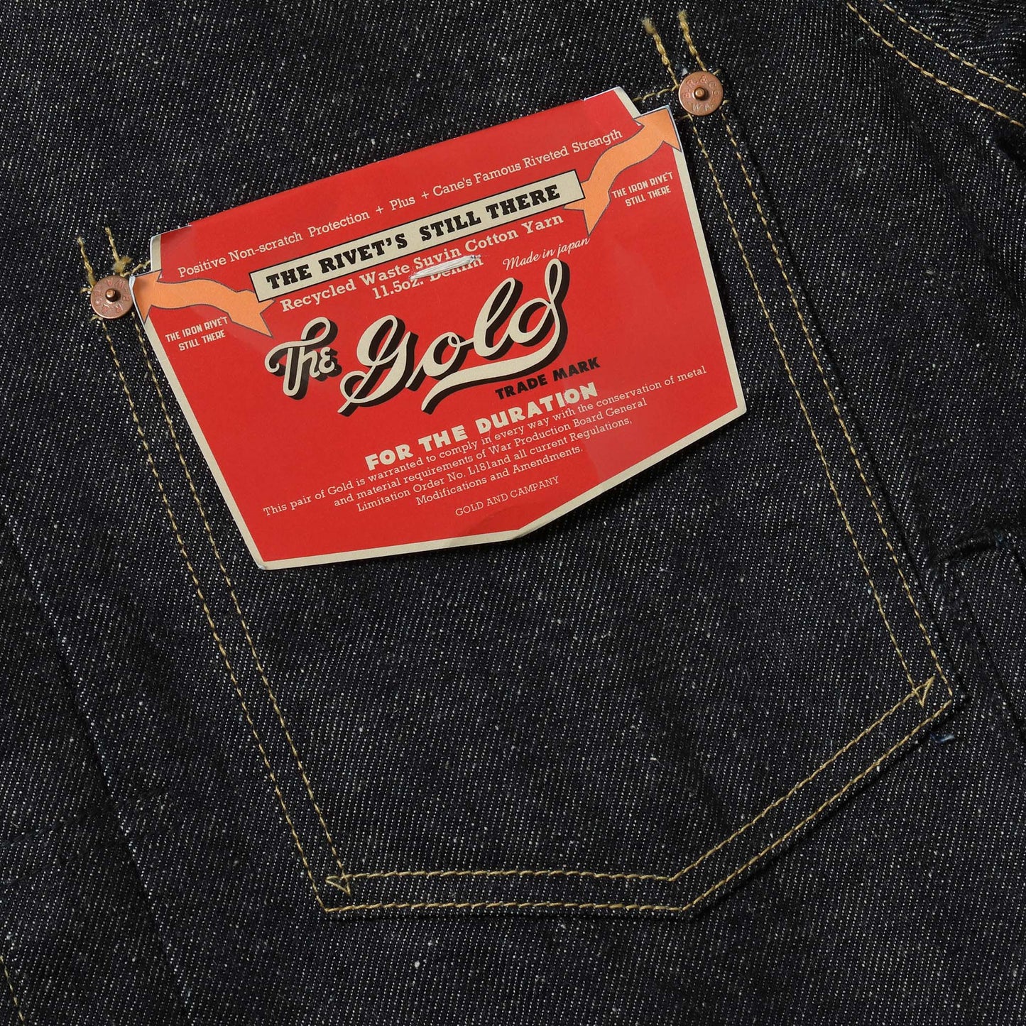 RECYCLED WASTE SUVIN COTTON YARN 11.5oz DENIM BLOUSE WWⅡ MODEL 15860