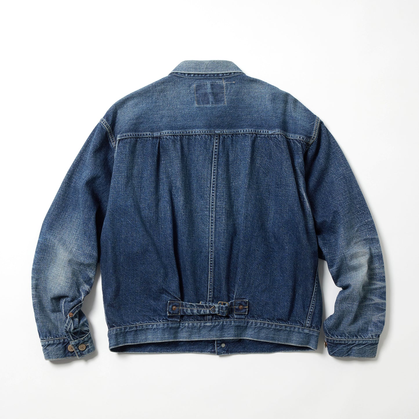 RECYCLED WASTE SUVIN COTTON YARN 11.5oz. DENIM BLOUSE VINTAGE WASHED 15861