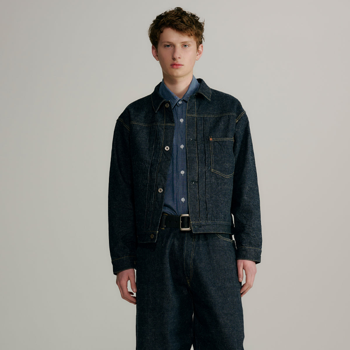 RECYCLED WASTE SUVIN COTTON YARN 14oz. DENIM BLOUSE WWⅡ MODEL 16001