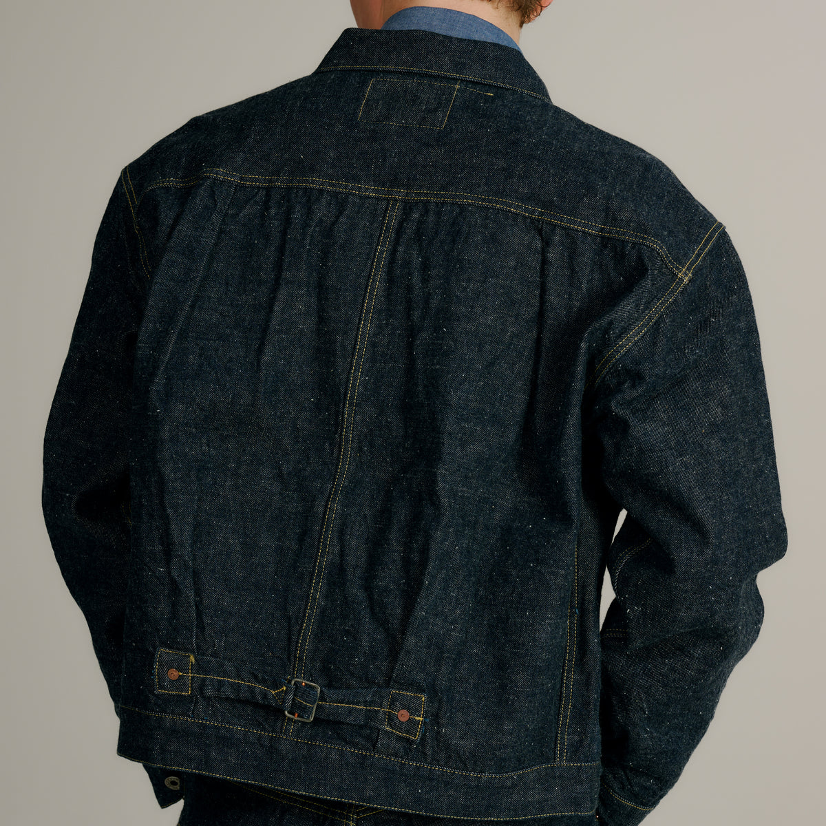RECYCLED WASTE SUVIN COTTON YARN 14oz. DENIM BLOUSE WWⅡ MODEL 16001