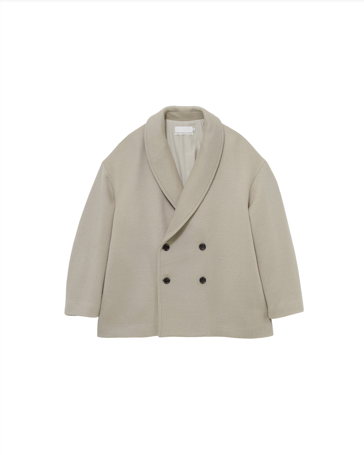 Light Melton Shawl Collar Coat