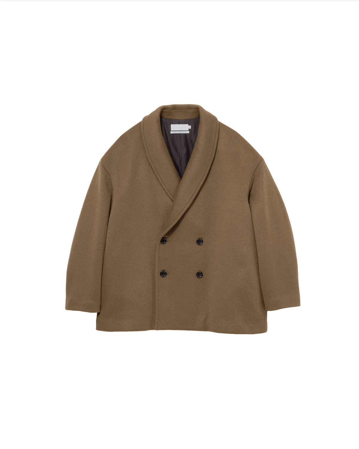 Light Melton Shawl Collar Coat