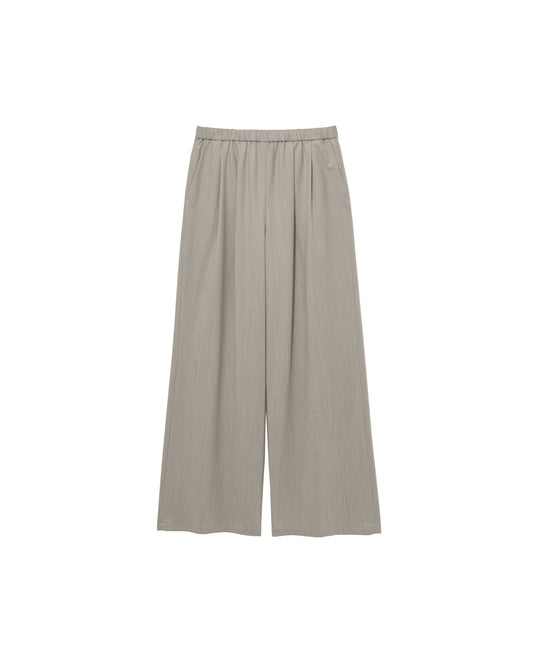 Fine Wool Saxony Easy Wide Pants