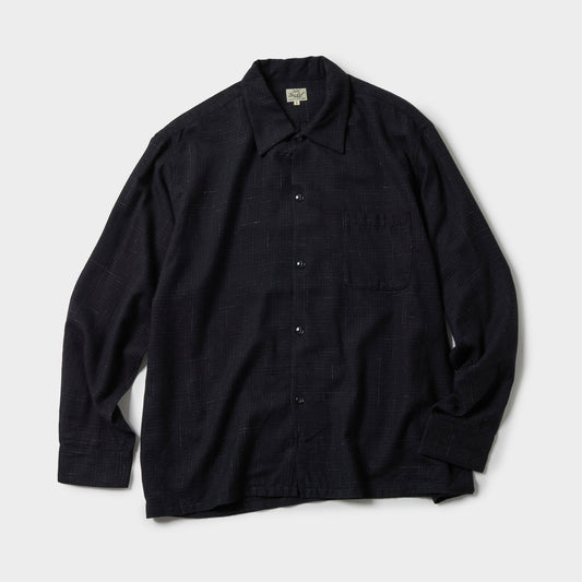 WOOL Super 120’s CHECK OPEN SHIRT 29548