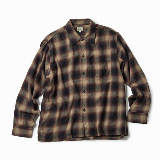 WOOL Super 120’s CHECK OPEN SHIRT 29548