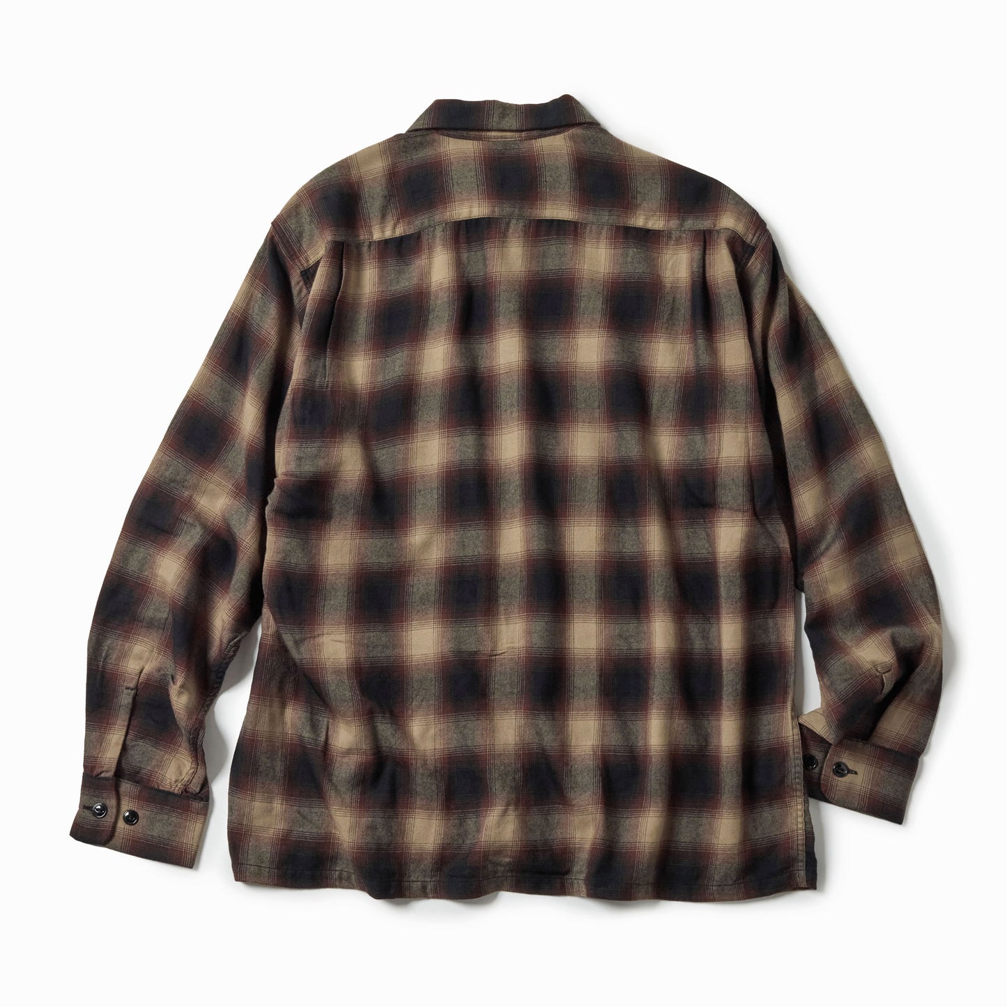 WOOL Super 120’s CHECK OPEN SHIRT 29548
