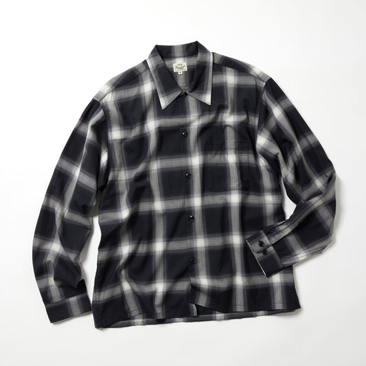 WOOL Super140's TROPICAL OPEN SHIRT 29647