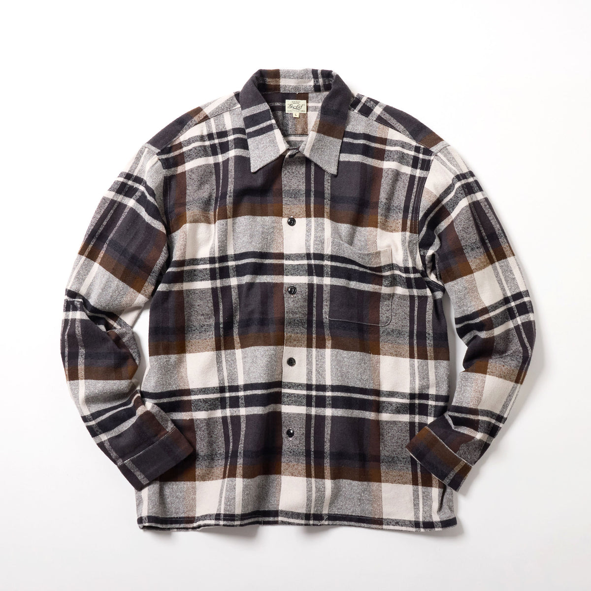 COTTON/SILK NEP CHECK OPEN SHIRT 29754