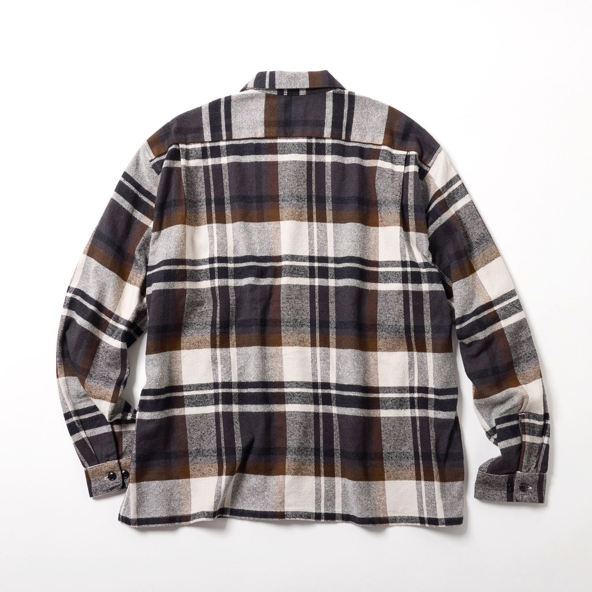 COTTON/SILK NEP CHECK OPEN SHIRT 29754