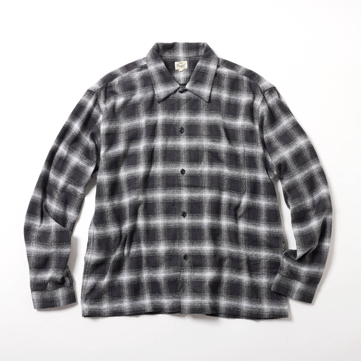 COTTON/SILK NEP CHECK OPEN SHIRT 29754