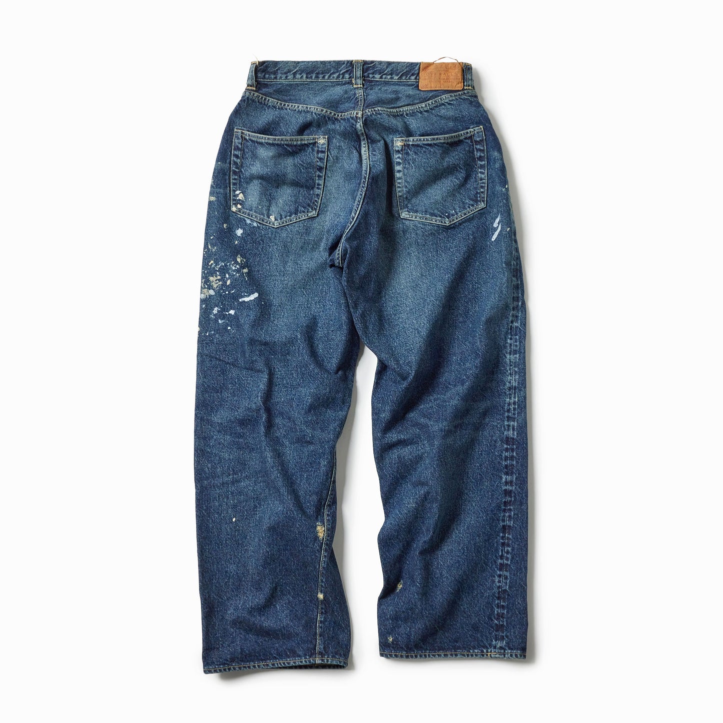 RECYCLED WASTE SUVIN COTTON YARN 14oz.DENIM 5POCKET WIDE PANTS VINTAGE WASHED 42579