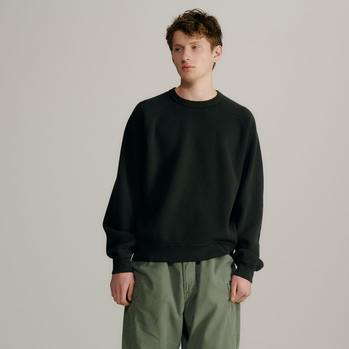 HEAVY THERMAL RAGLAN CREW NECK SHIRT 69771