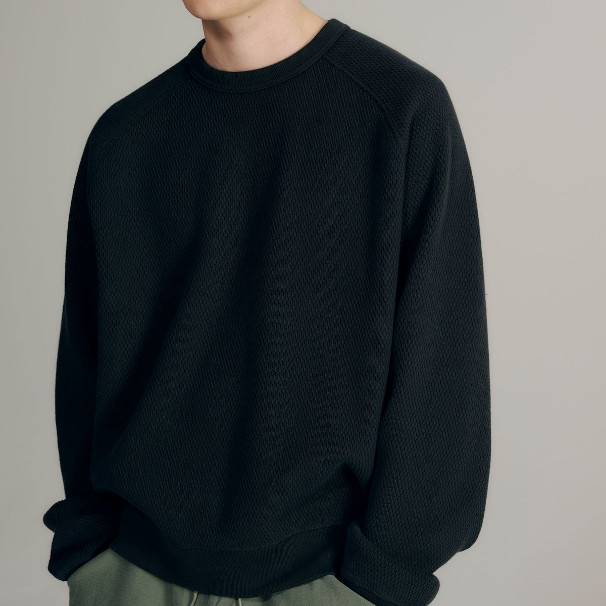 HEAVY THERMAL RAGLAN CREW NECK SHIRT 69771