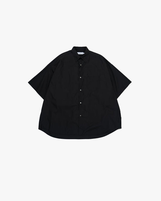 Broad S/S Oversized Regular Collar Shirt BLACK