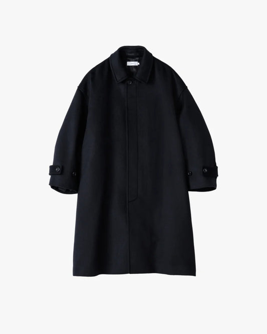 Light Melton Oversized Coat BLACK