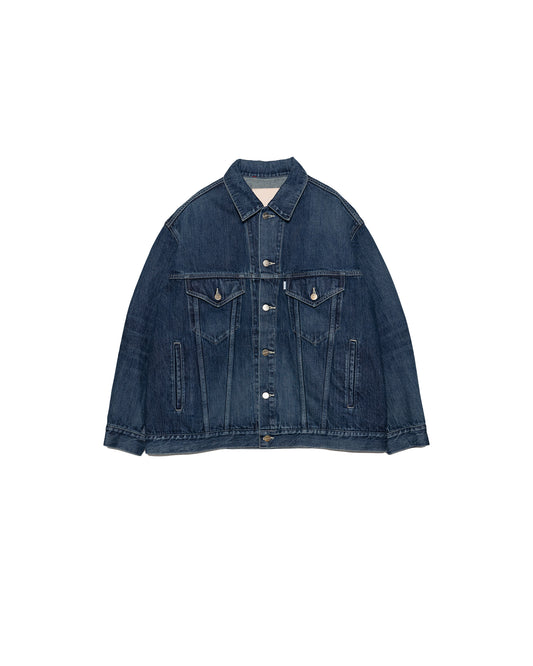 Selvage Denim Trucker Jacket INDIGO DARK FADE