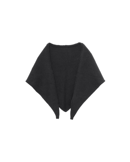 Soft Wool Triangle Stole BLACK