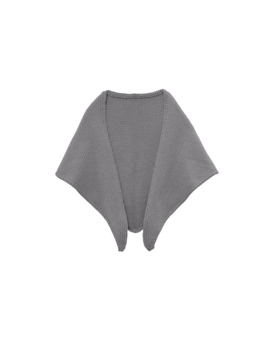 Soft Wool Triangle Stole STONE GRAY