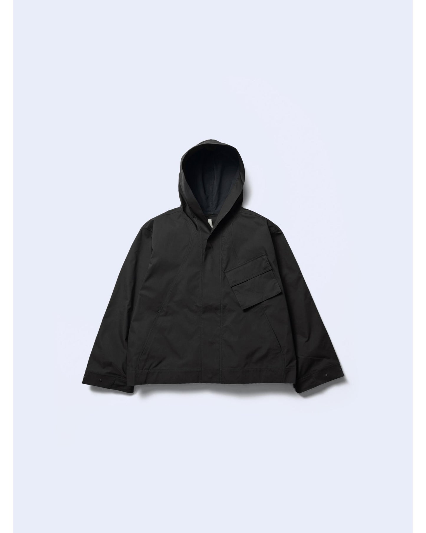 Hooded Cargo Pocket Jacket  BLACK