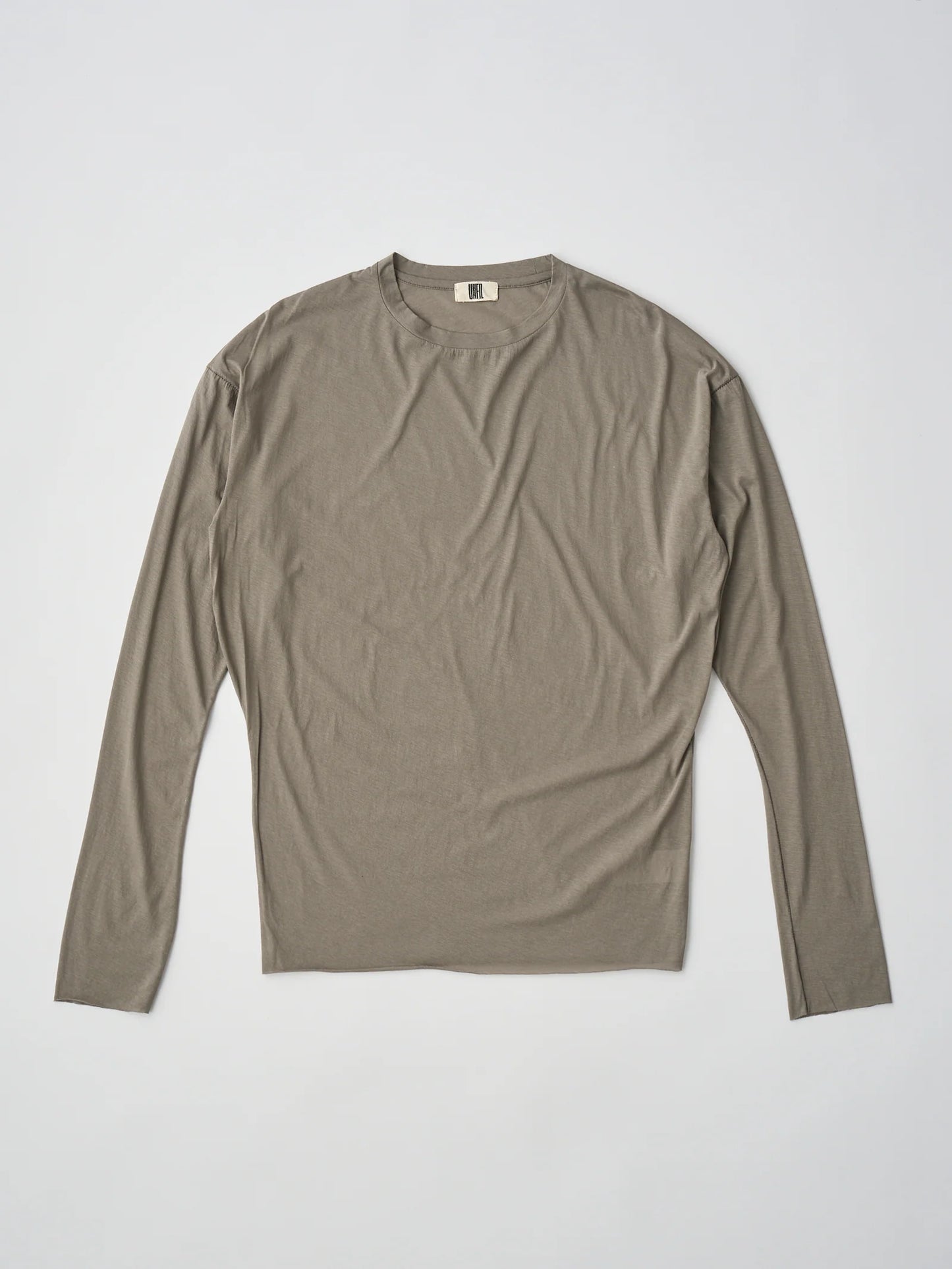 twisted cotton sheer jersey long sleeve Tee