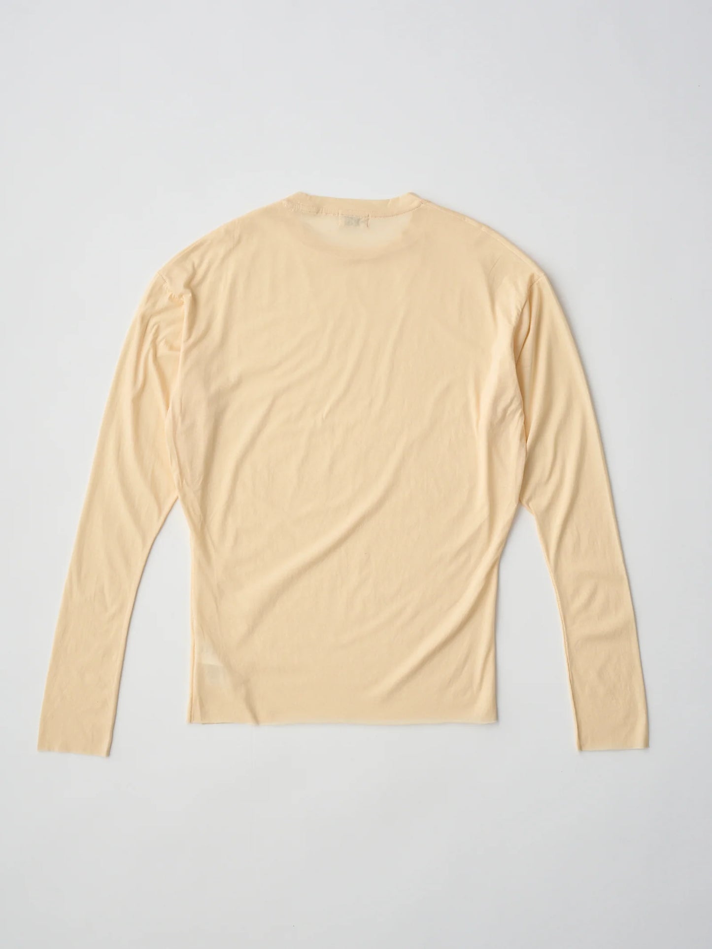 twisted cotton sheer jersey long sleeve Tee