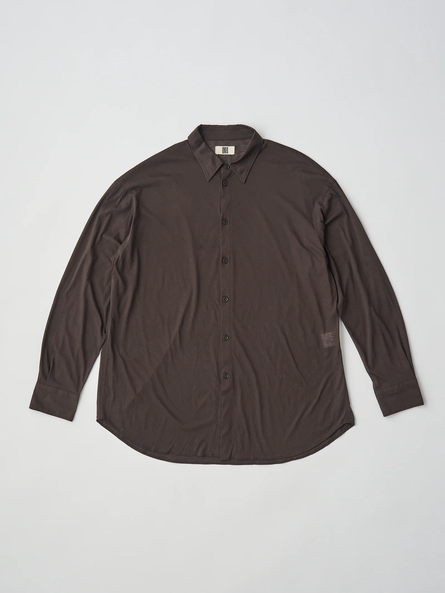 twisted cotton sheer jersey fluid shirt