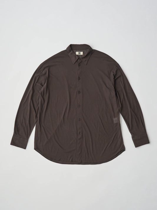 twisted cotton sheer jersey fluid shirt