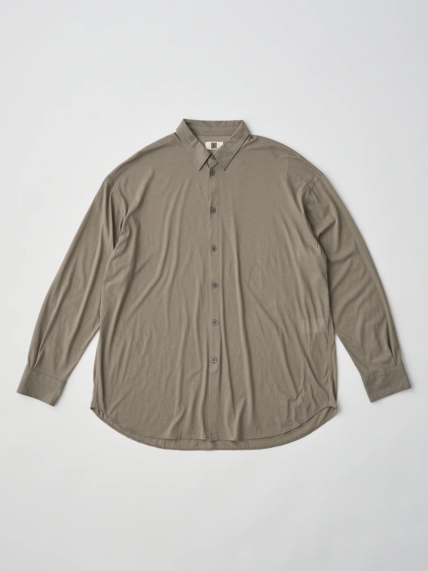 twisted cotton sheer jersey fluid shirt