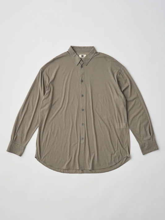 twisted cotton sheer jersey fluid shirt