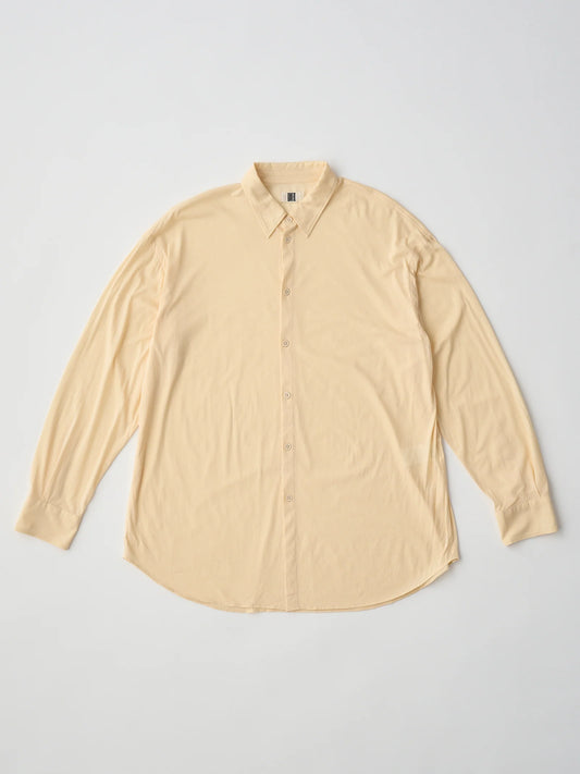 twisted cotton sheer jersey fluid shirt