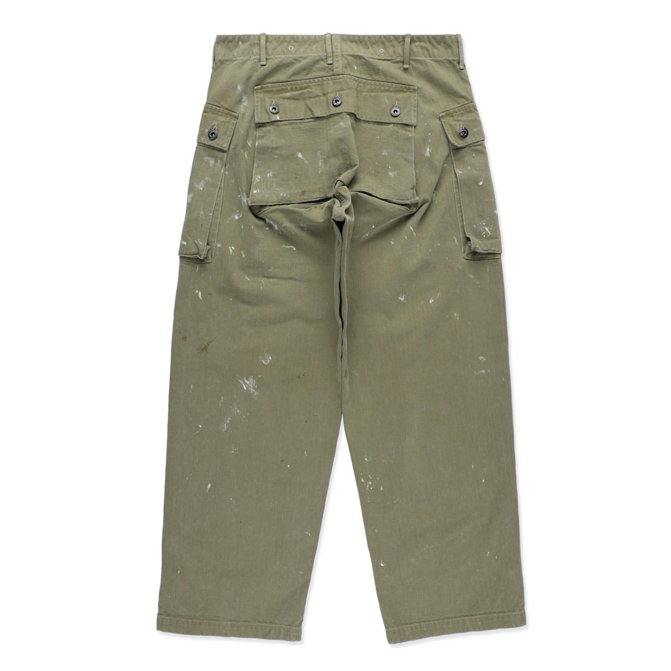 PAINT STAINED USMC P-44 HBT TROUSERS – TIME AFTER TIME