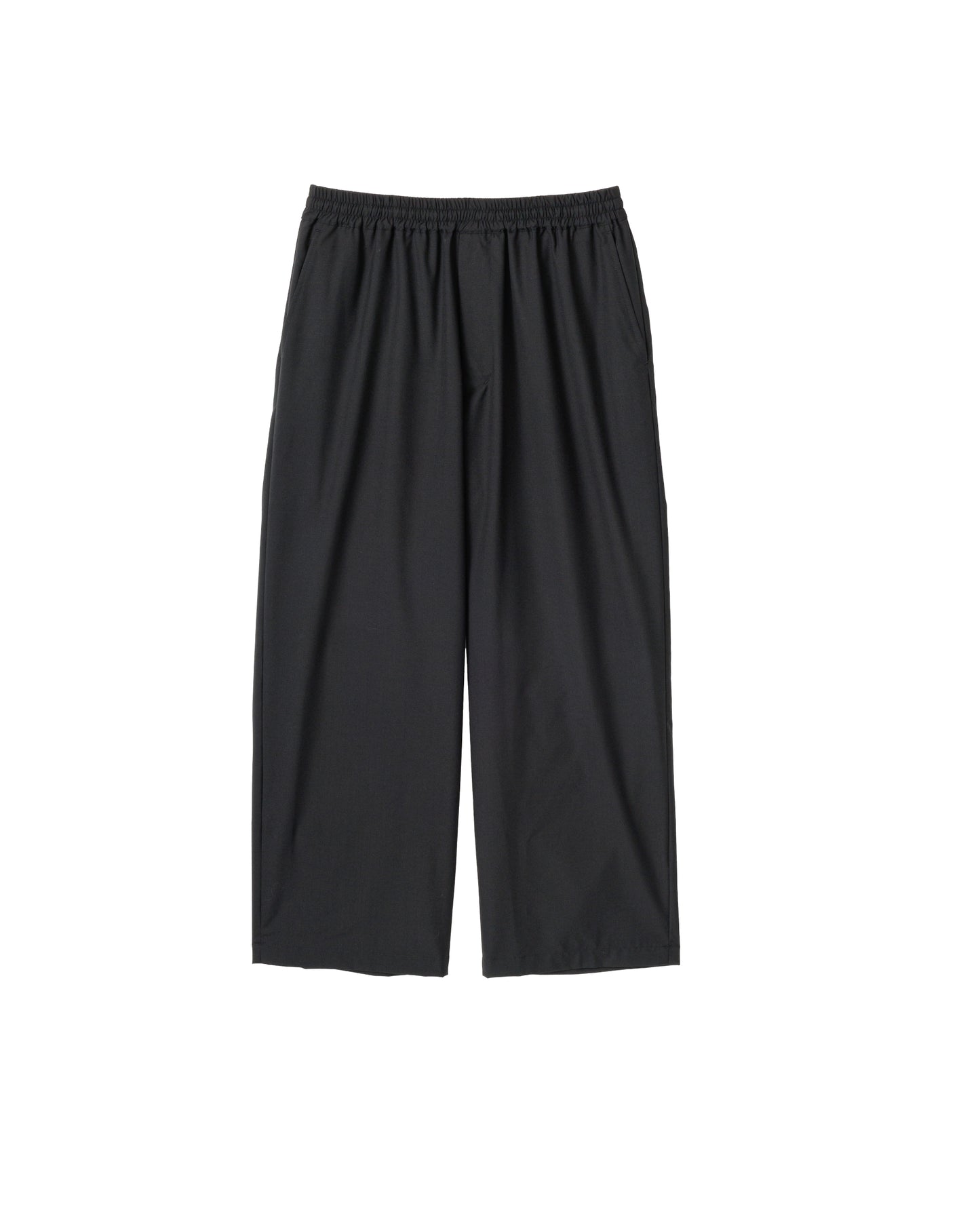 Fine Wool Tropical Easy Wide Pants BLACK