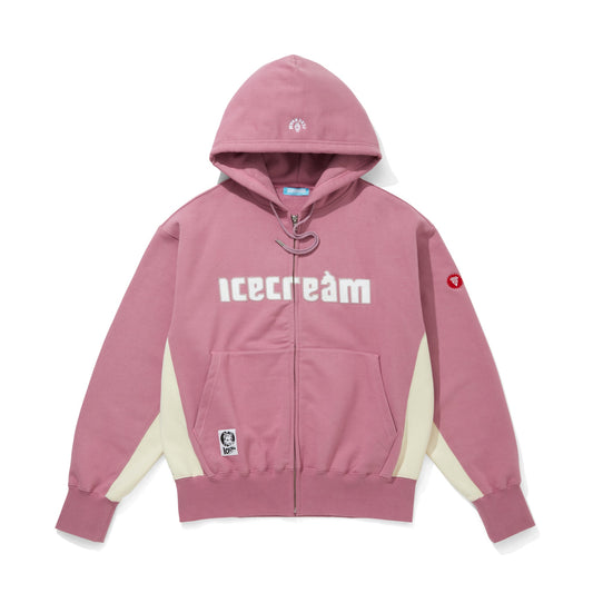 APPLIQUE LOGO ZIP UP COTTON HOODIE