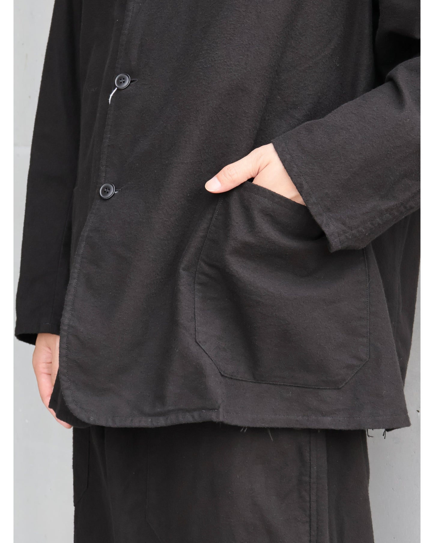 コットンネル ジャケット BLACK