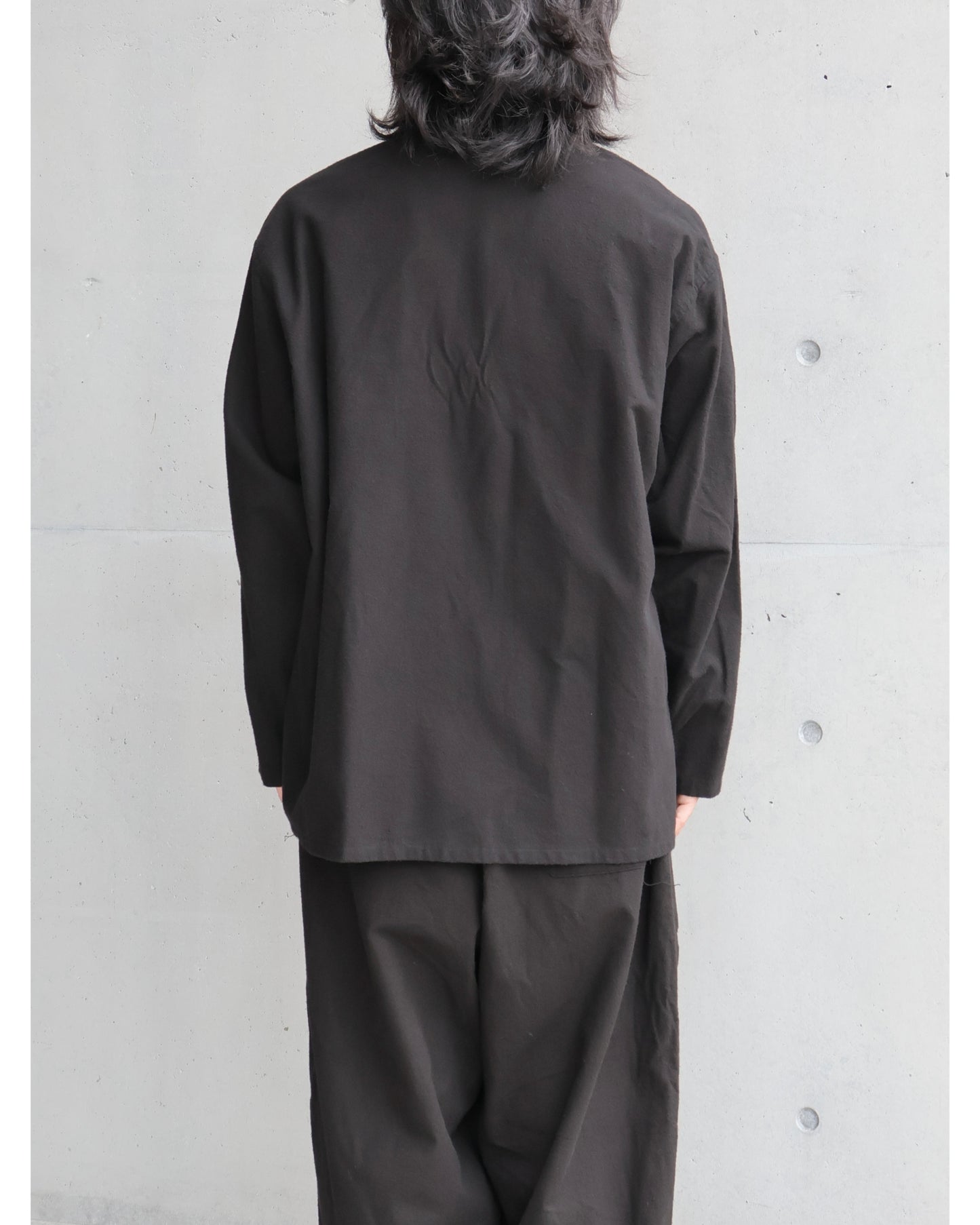 コットンネル シャツジャケット BLACK