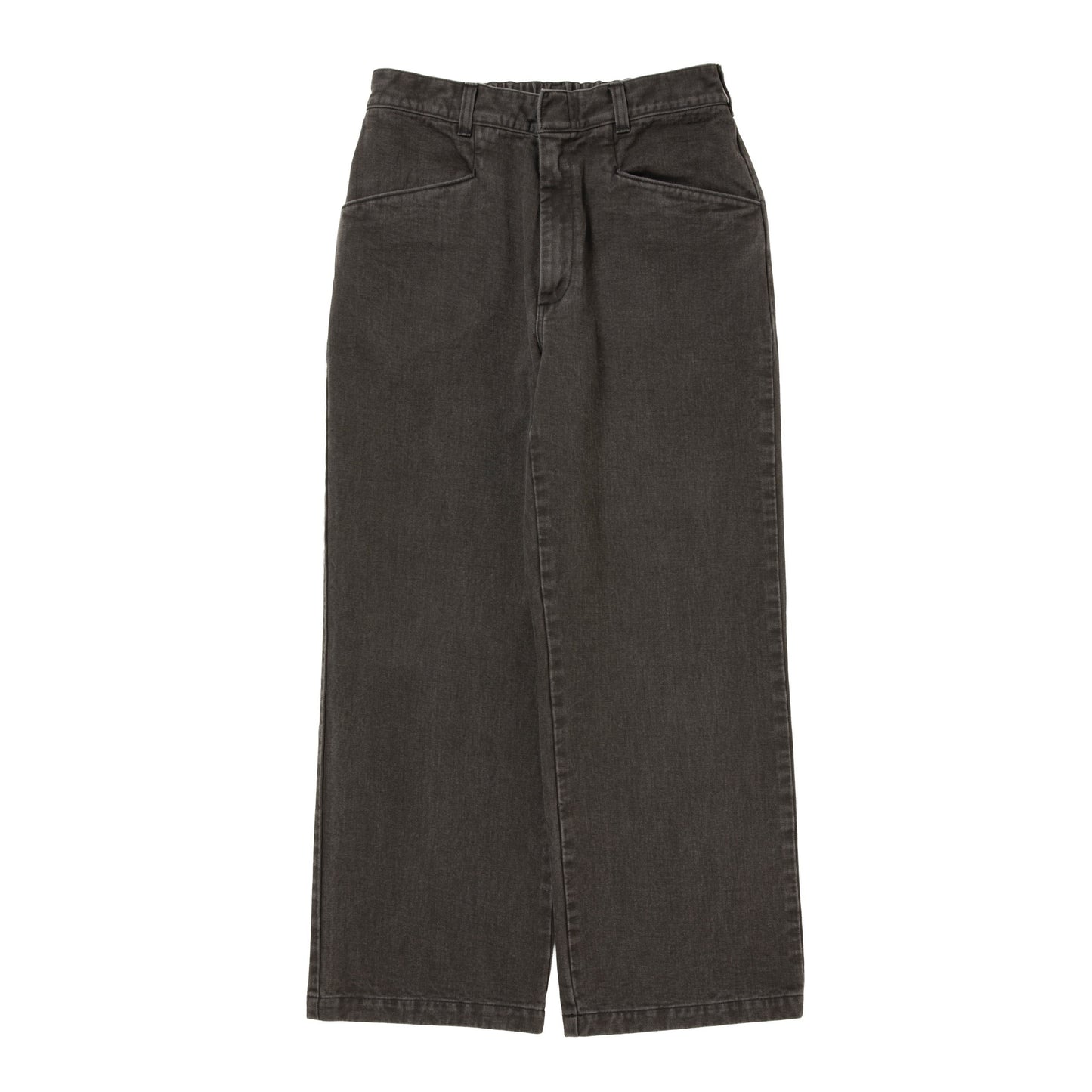 Color Denim Square Leg Easy Trousers