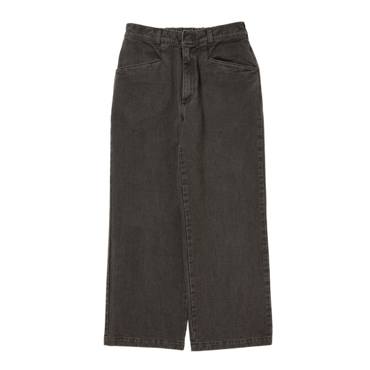 Color Denim Square Leg Easy Trousers