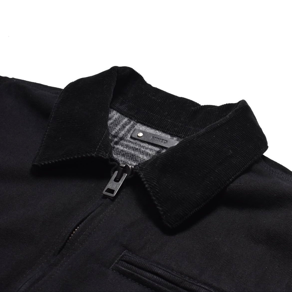 カ*ル様 M&M × MINEDENIM Black Denim Detroit MINEDENIM - × M&M CUSTOM PERFORMANCE Black Denim Detroit Jacket
