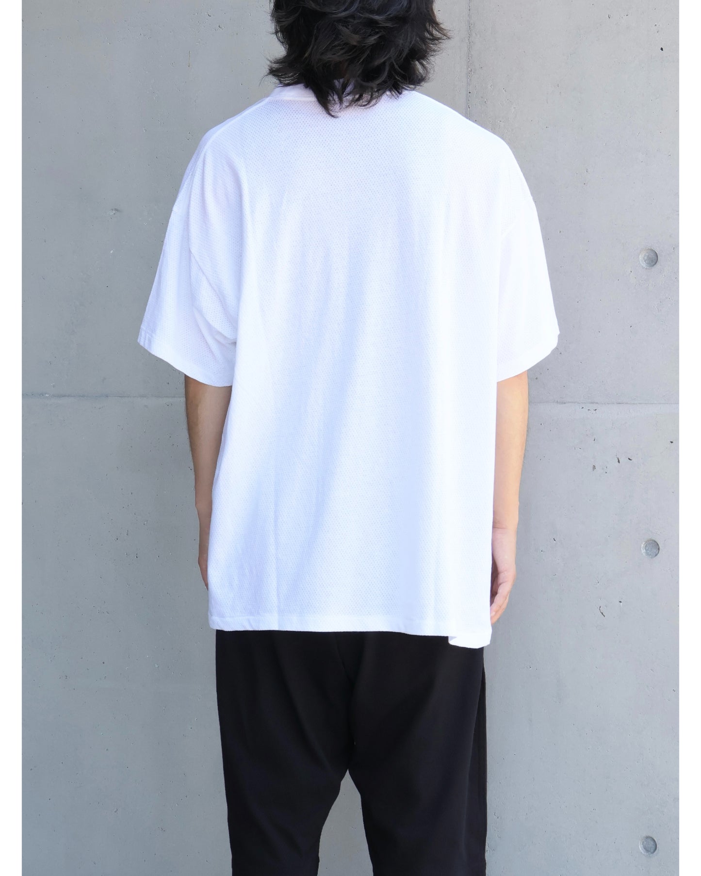 コットンメッシュ 半袖Tシャツ WHITE