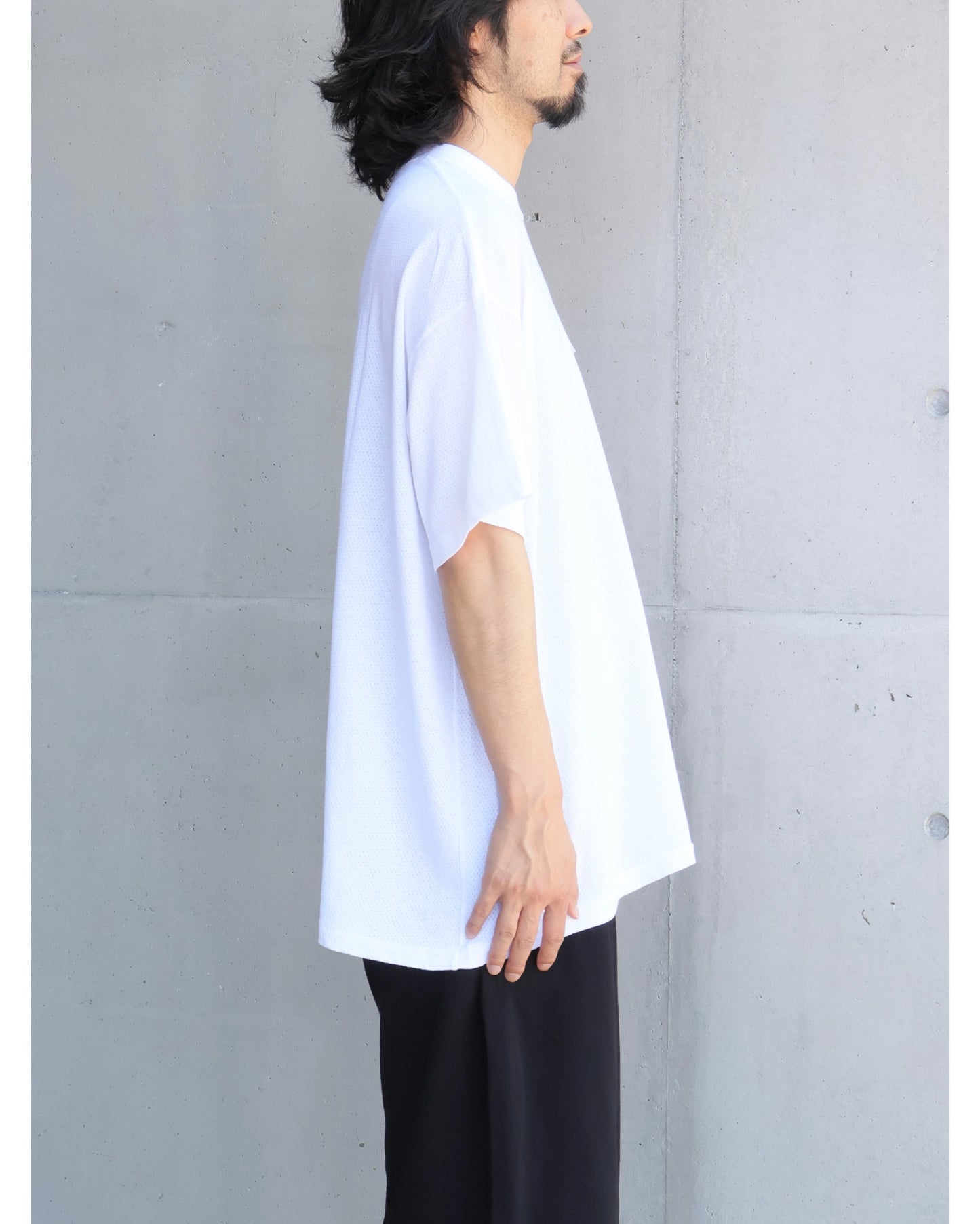 コットンメッシュ 半袖Tシャツ WHITE