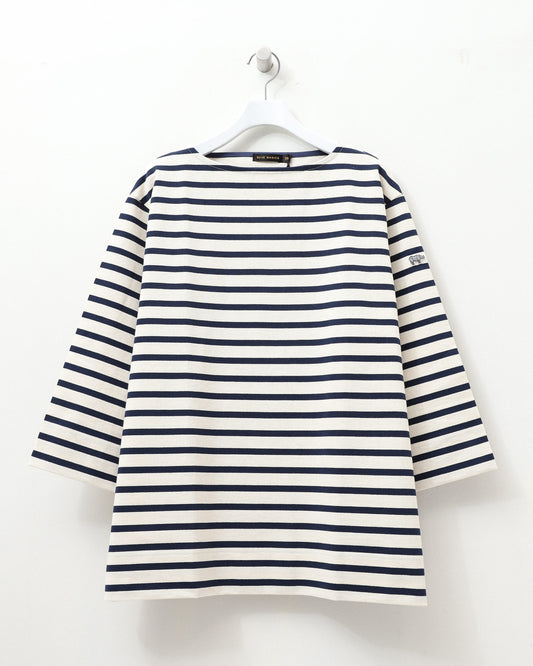 Striped Cotton Jersey Basque Shirt NAVY