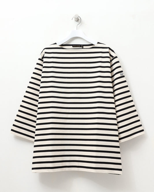 Striped Cotton Jersey Basque Shirt BLACK