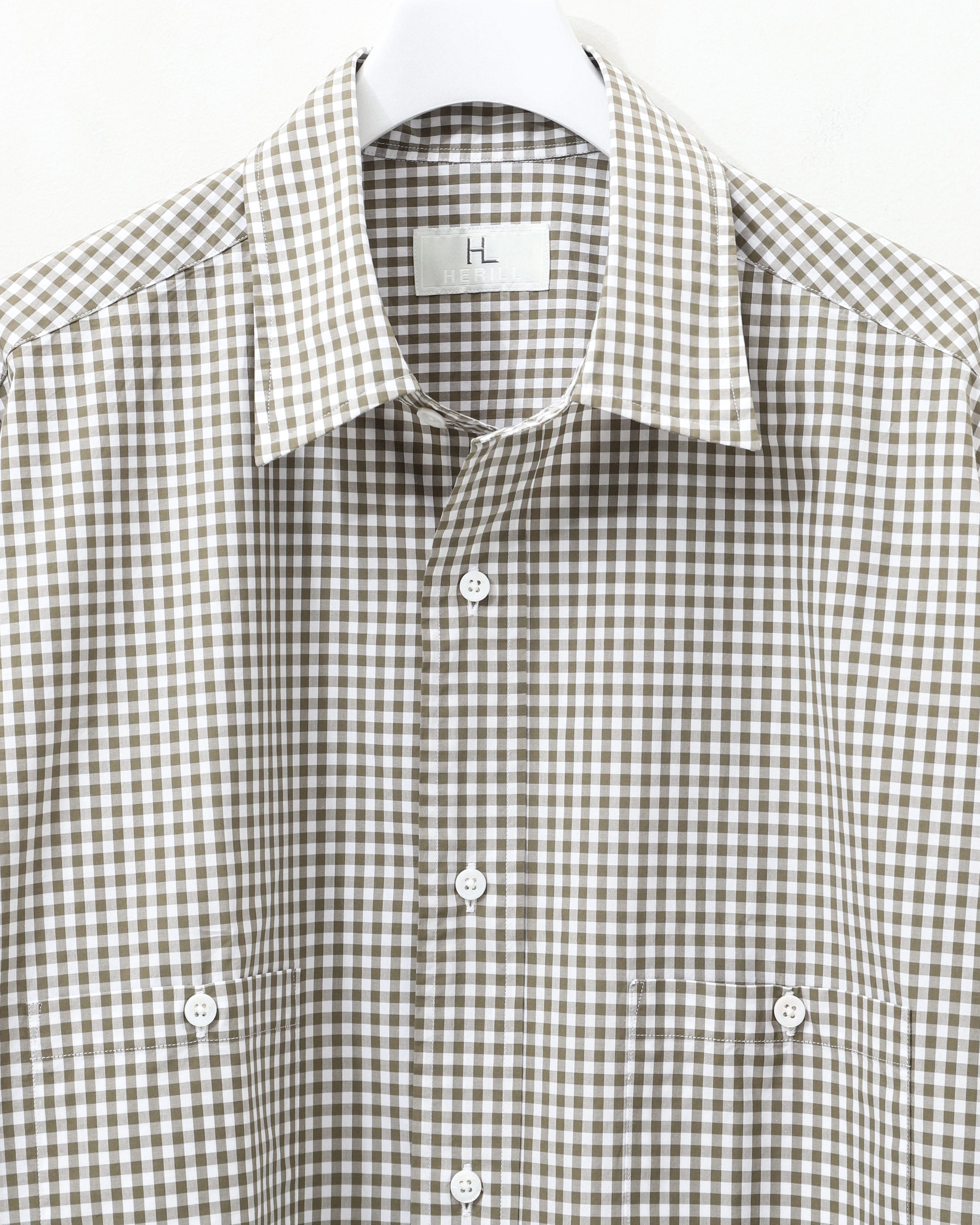 Suvin work shirt OLIVE GINGHAM – TIME AFTER TIME