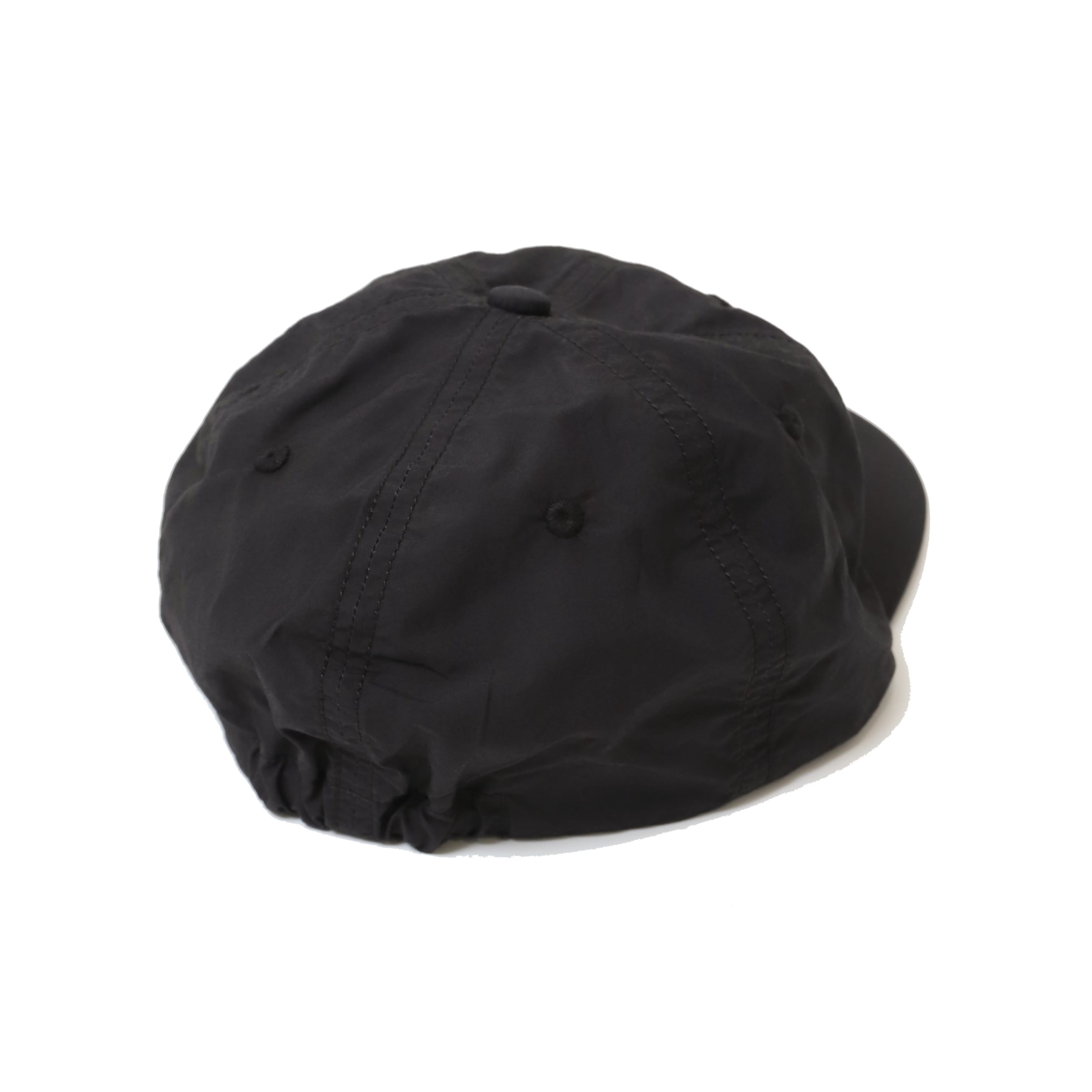 ELASTIC BACK 6PANEL CAP BLACK – TIME AFTER TIME