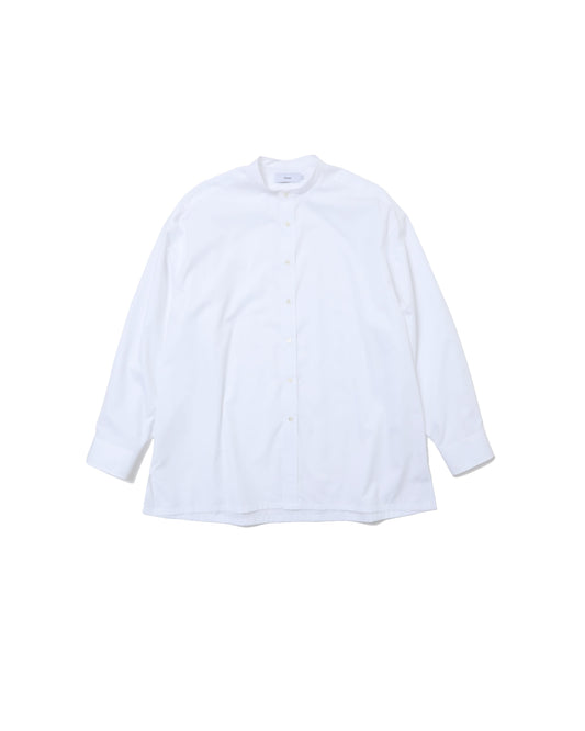 High Count Band Collar Shirt WHITE