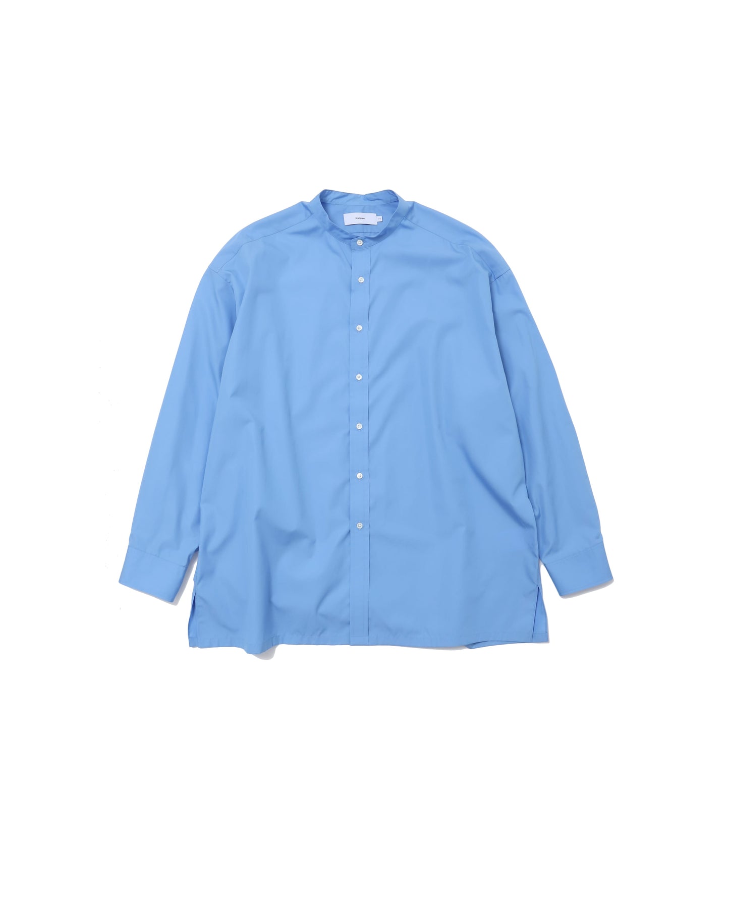 High Count Band Collar Shirt BLUE