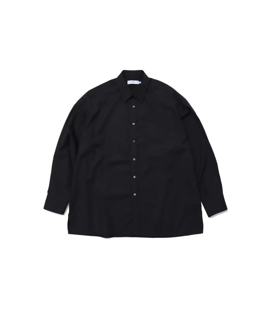 High Count Regular Collar Shirt BLACK