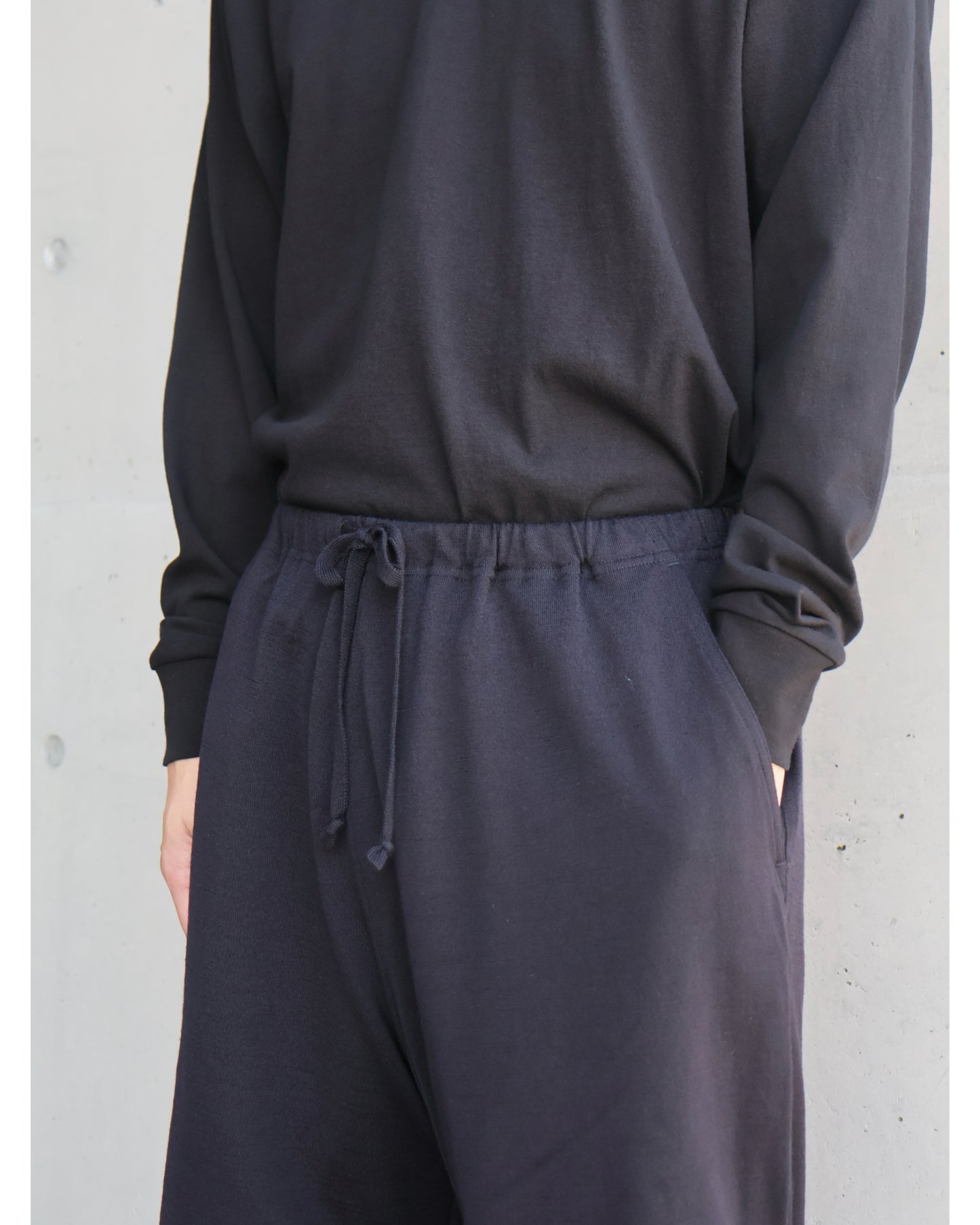 ウールニット ニータックパンツ NAVY